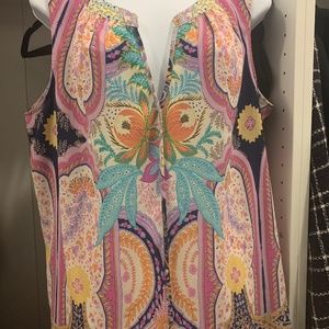 Rose & Olive sleeveless blouse 1X